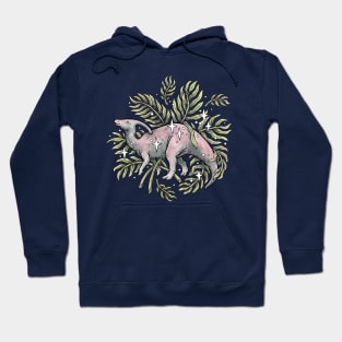 Parasaurolophus + Palms Botanical Dinosaur Hoodie